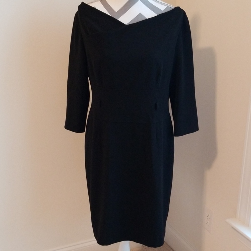 Black Tahari Sheath Dress NWOT 10P